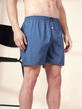 Men’s 100% Cotton Solid Boxers Shorts With Side Pockets (Pack of 2)