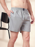 Men’s 100% Cotton Solid Boxers Shorts With Side Pockets (Pack of 2)