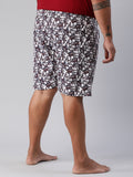 Men's Multicolor, 100% Cotton, Printeded, Regular Fit, Inner Elastic, Mid-Rise, Plus Size Boxers