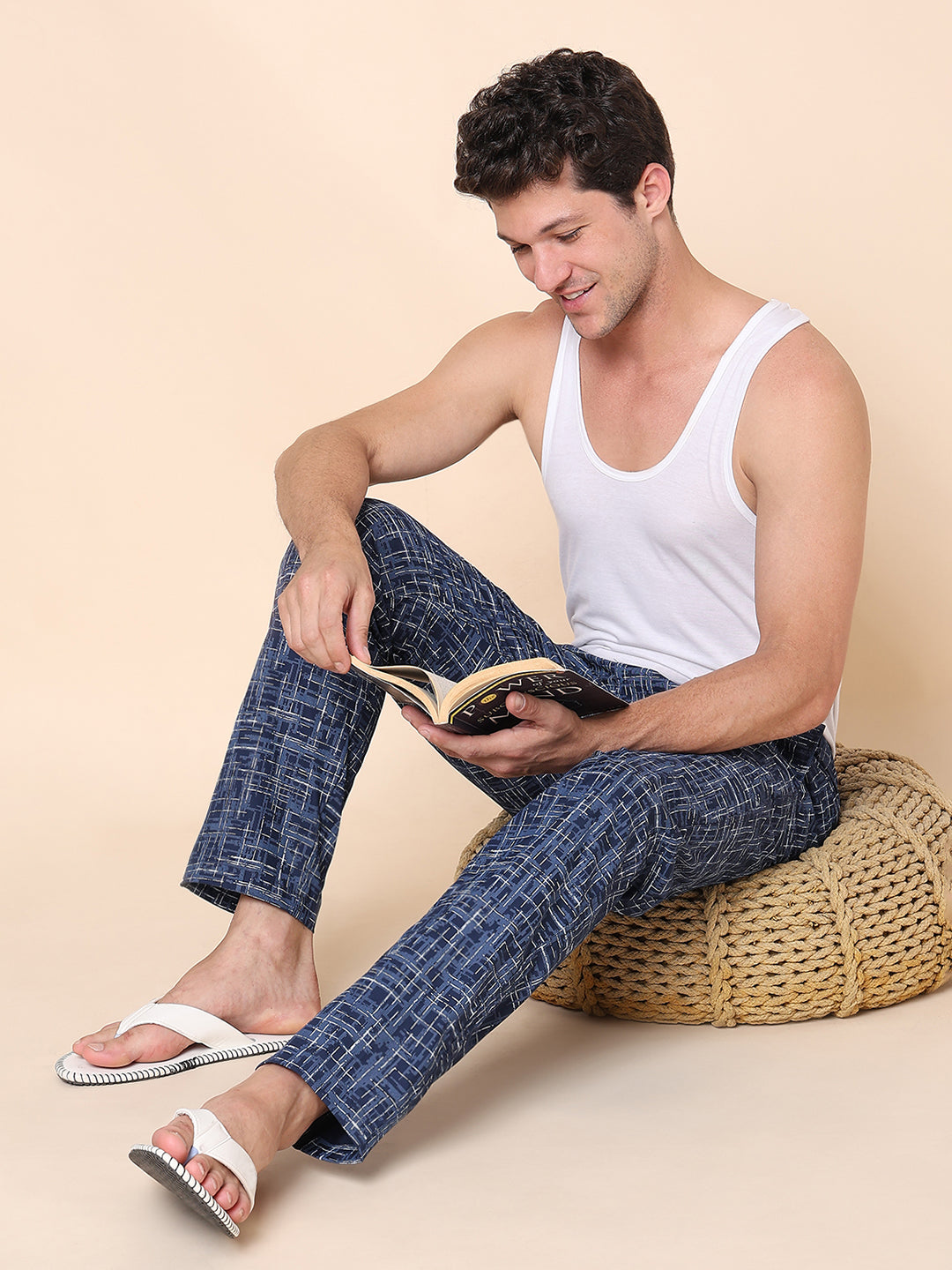 Men's Lounge Pants - 2-Pack, 100% Cotton, Side Pockets