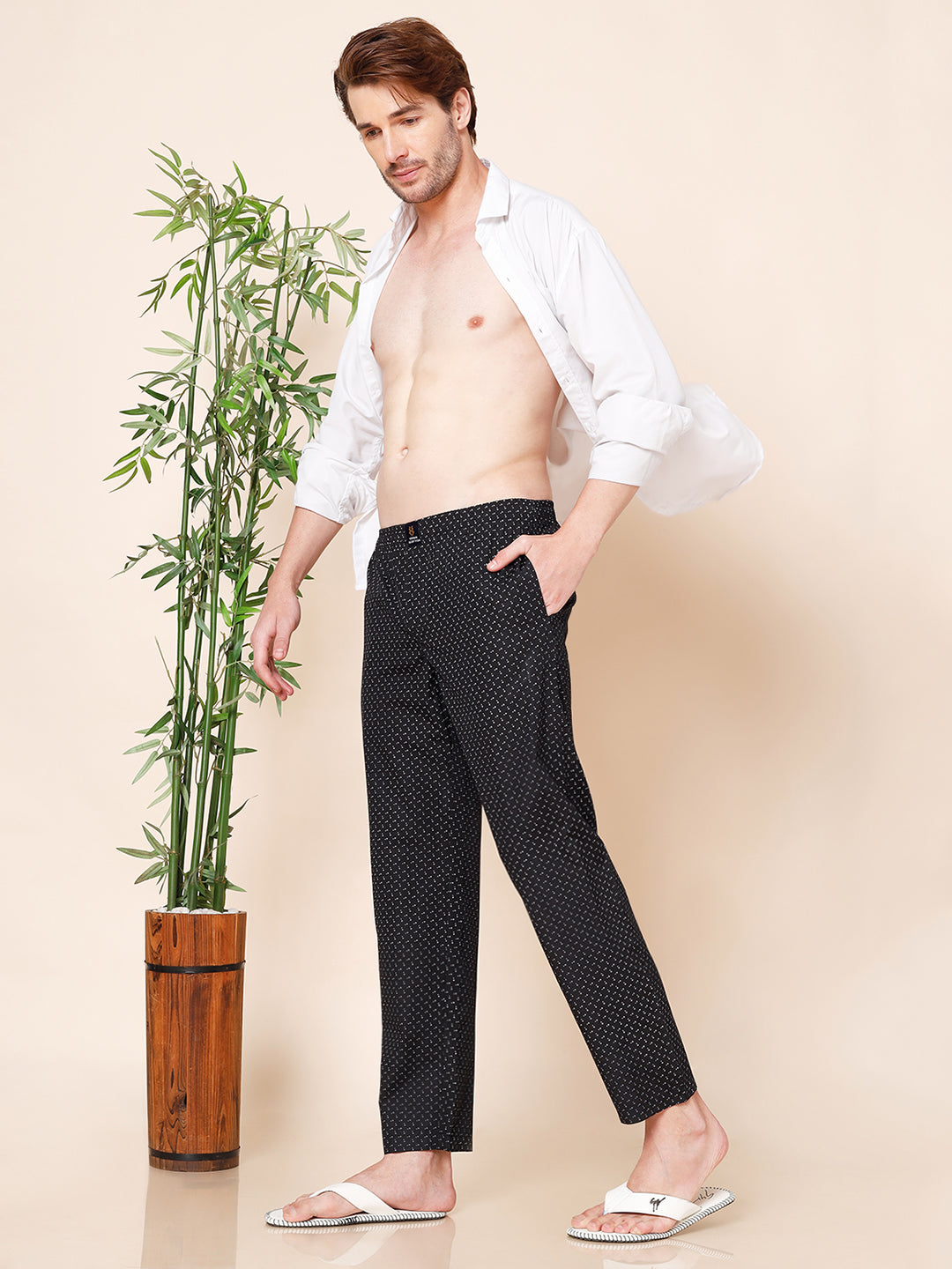 Men's Lounge Pants - 2-Pack, 100% Cotton, Side Pockets