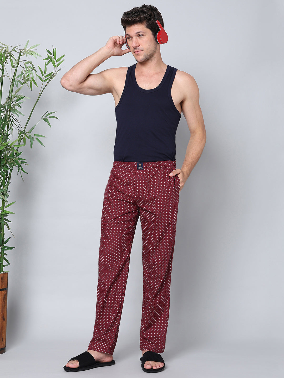 Men's Lounge Pants - 2-Pack, 100% Cotton, Side Pockets