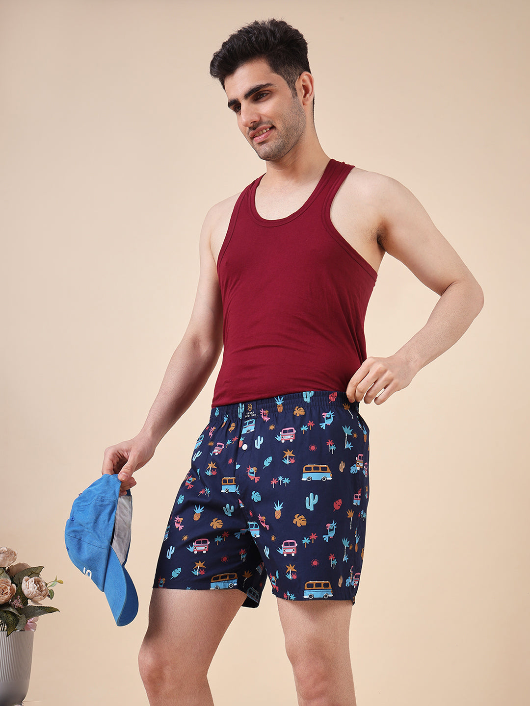 Men Pack Of 4 Printed Pure Cotton Boxers