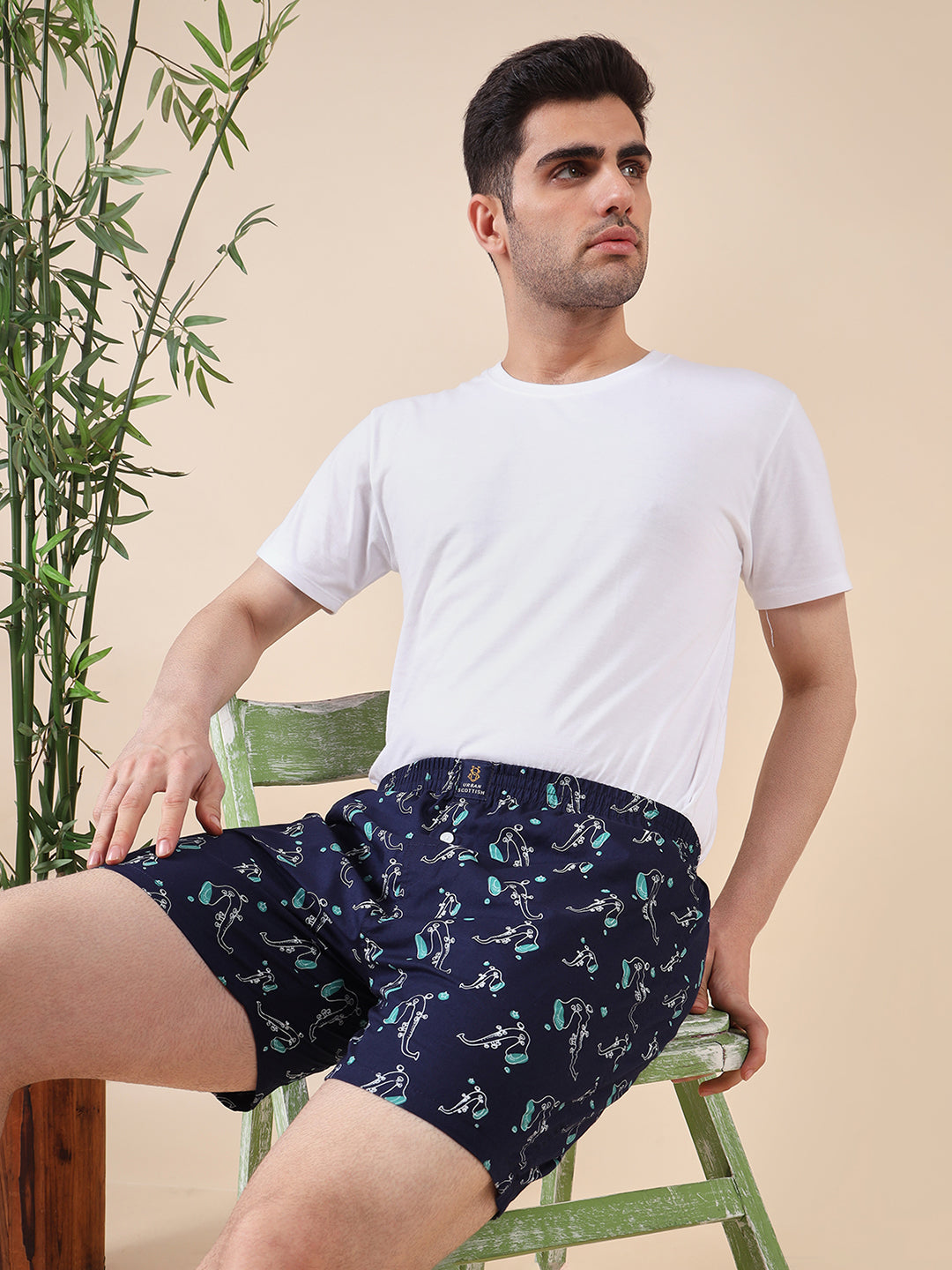 Men Pack Of 4 Printed Pure Cotton Boxers