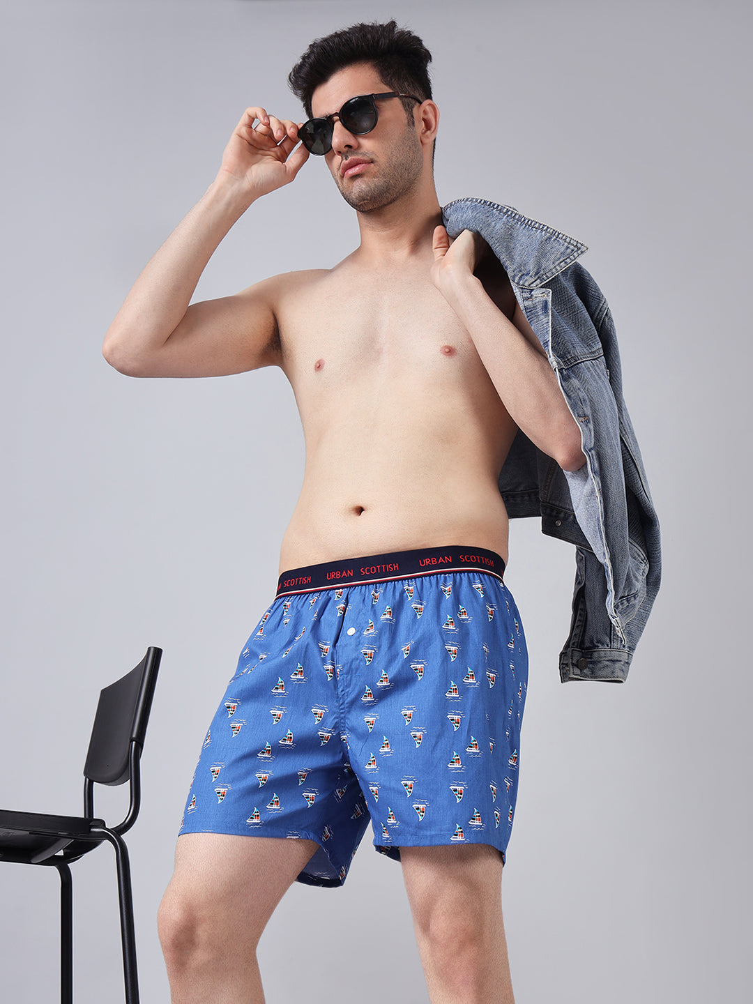 Men Pack Of 4 Printed Pure Cotton Boxers