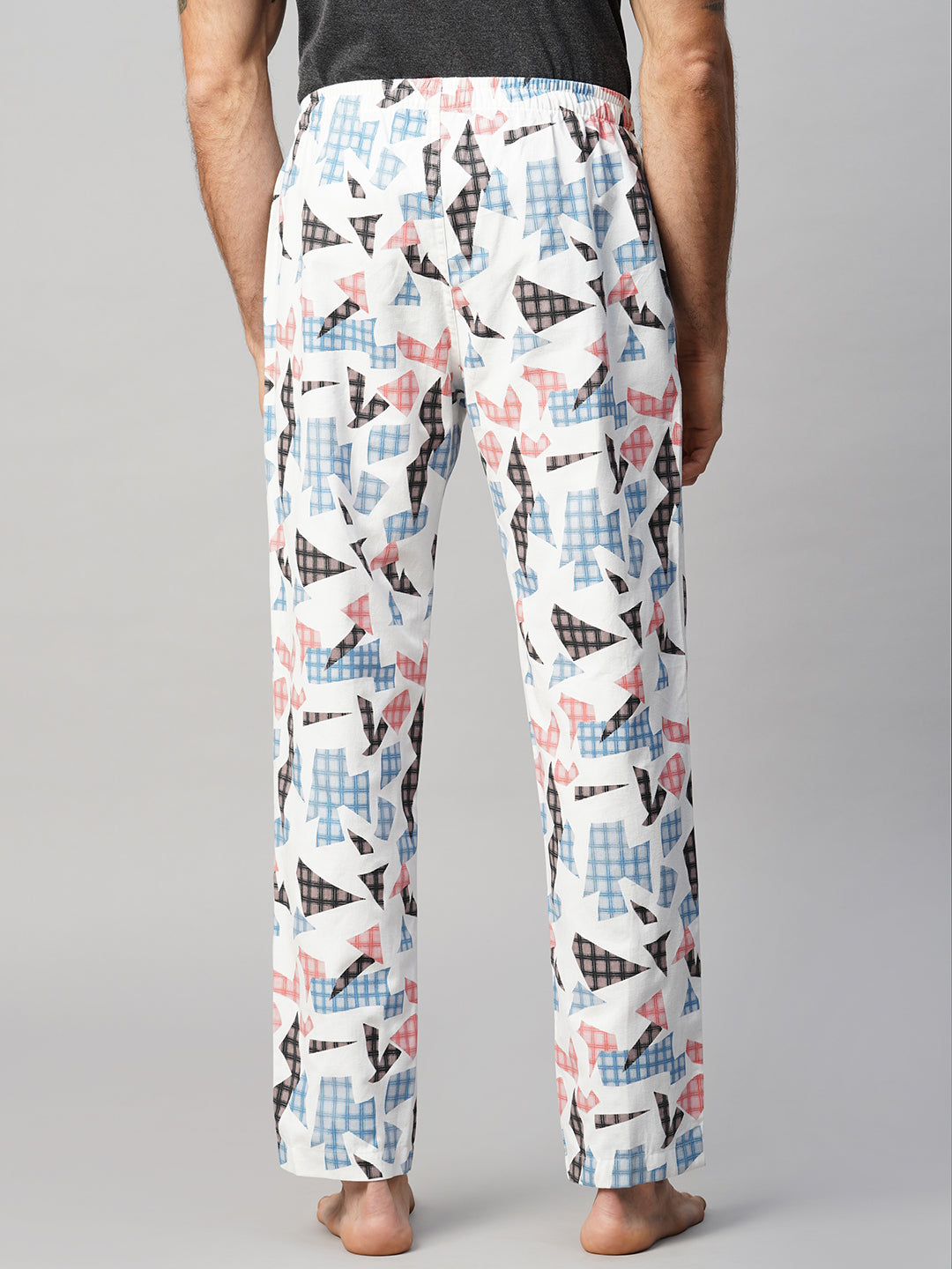 Men's Printed, Multicolor, Cotton, Regular Fit, Elasticated, Waistband, Pyjama  With Side Pockets