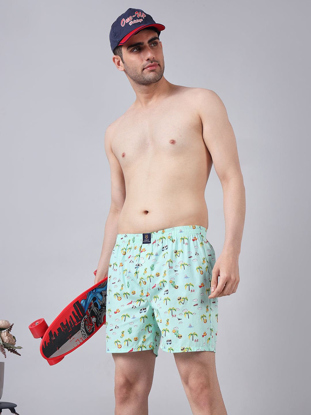 Men Pack Of 4 Printed Pure Cotton Boxers