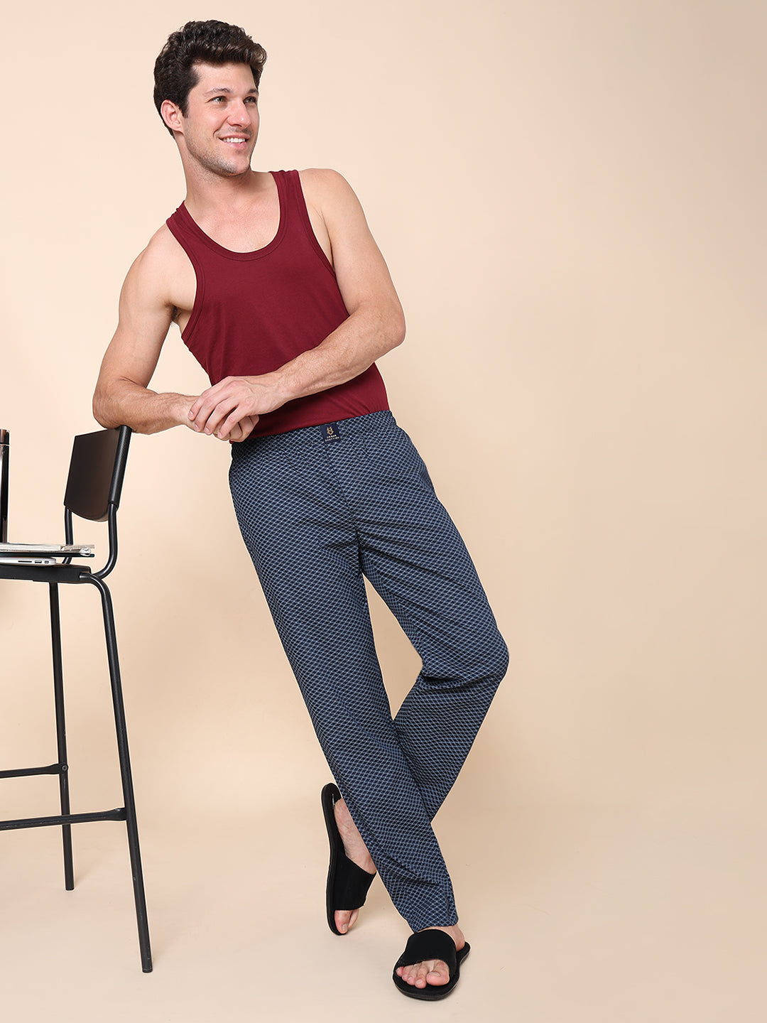 Men's Lounge Pants - 2-Pack, 100% Cotton, Side Pockets