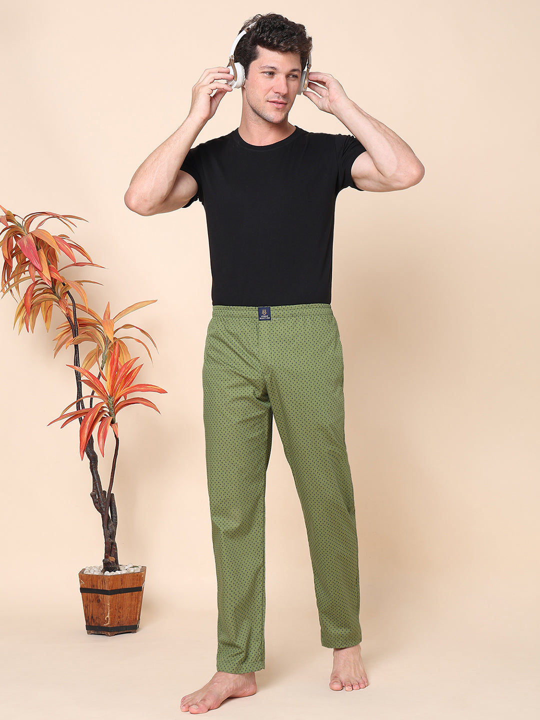 Men's Lounge Pants - 2-Pack, 100% Cotton, Side Pockets