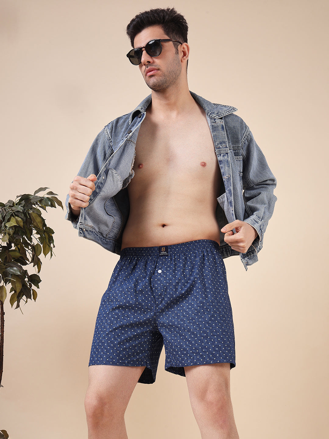 Men Pack Of 4 Printed Pure Cotton Boxers