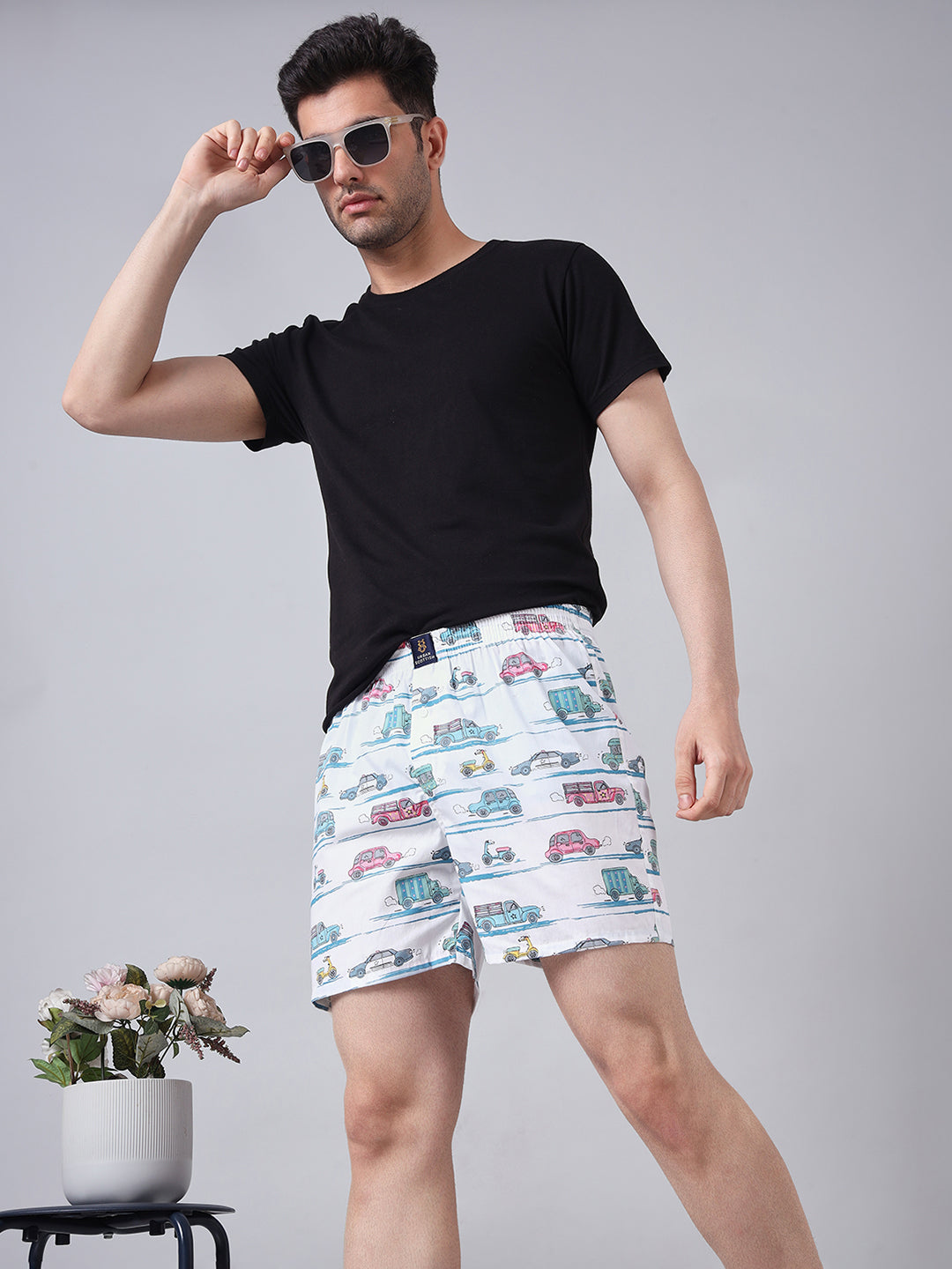 Men Pack Of 4 Printed Pure Cotton Boxers