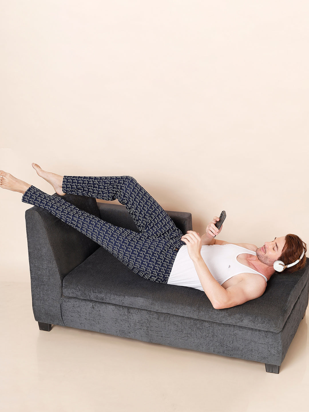 Men's Lounge Pants - 2-Pack, 100% Cotton, Side Pockets
