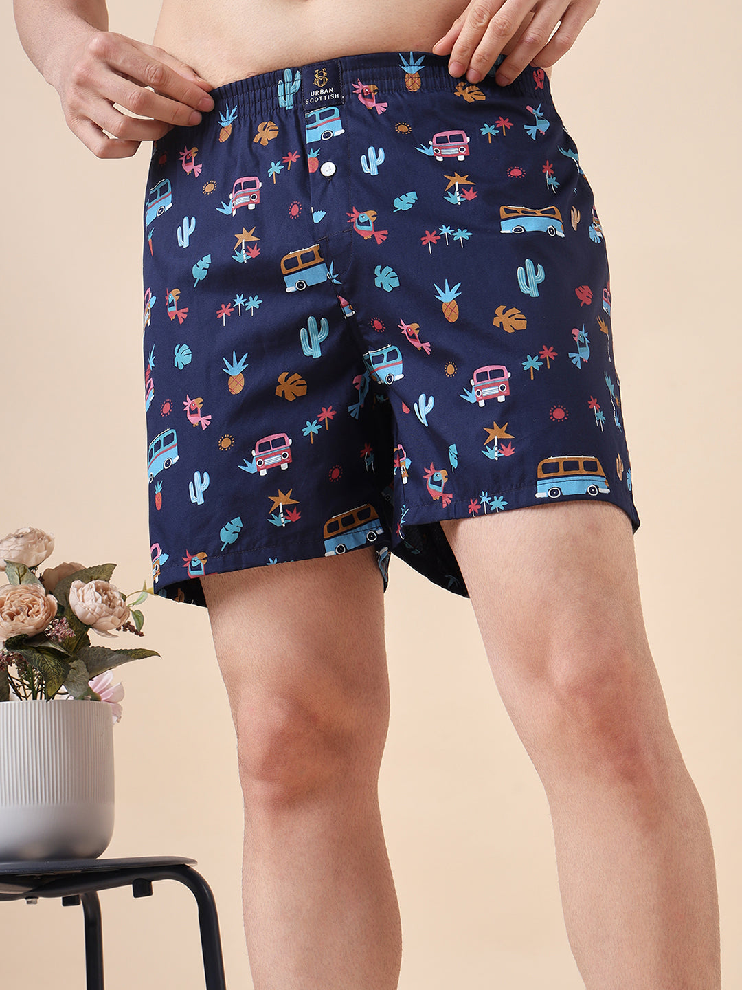 Men Pack Of 4 Printed Pure Cotton Boxers