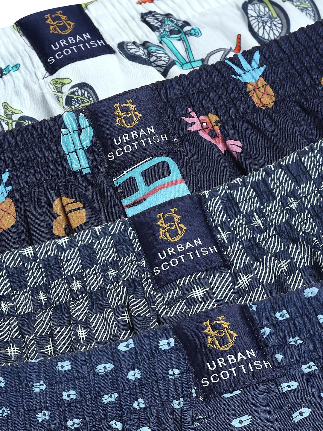 Men Pack Of 4 Printed Pure Cotton Boxers