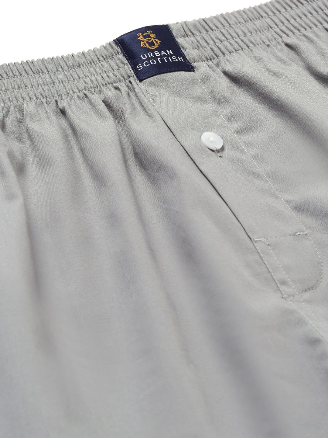 Men’s 100% Cotton Solid Boxers Shorts With Side Pockets (Pack of 2)