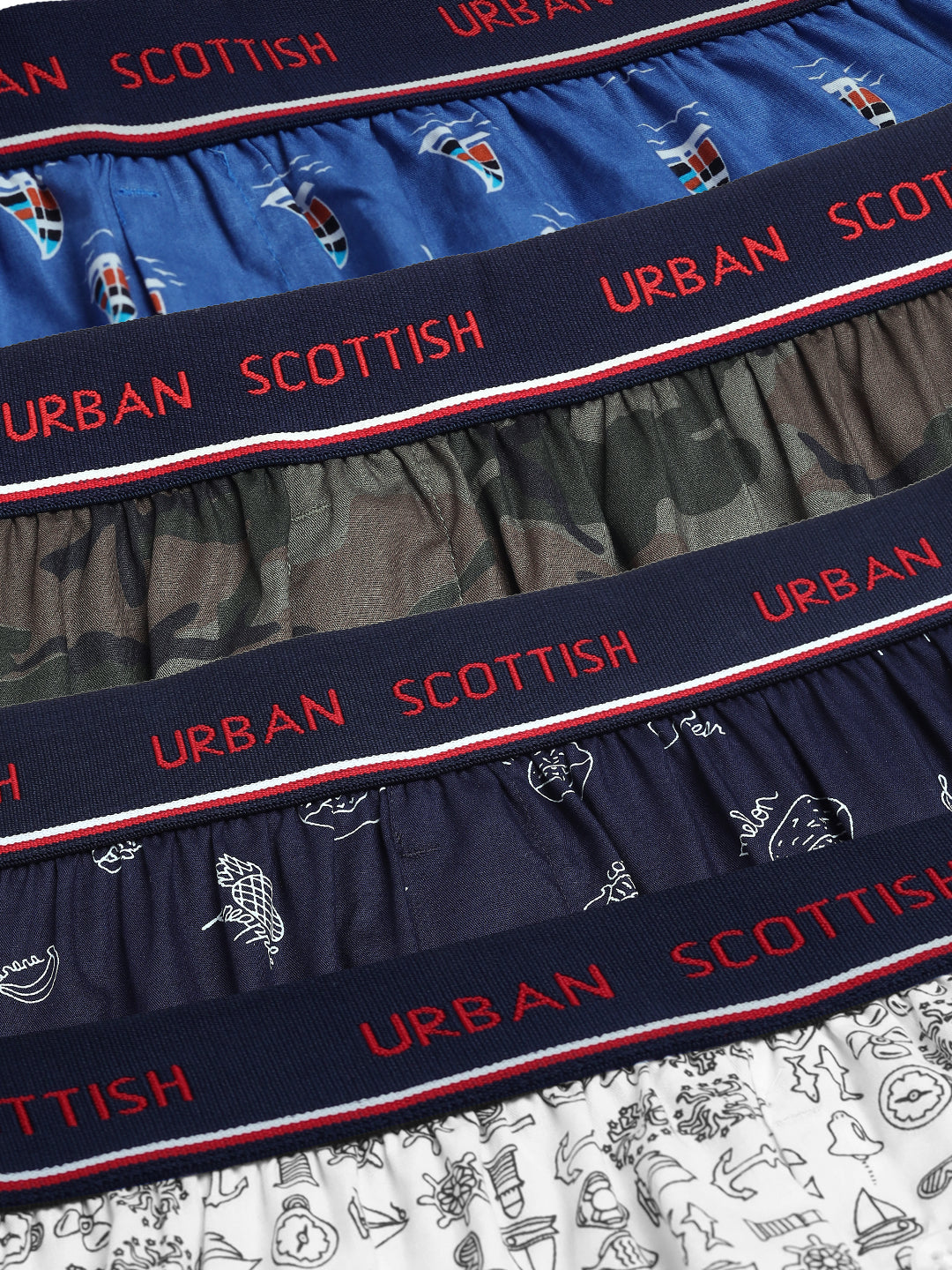 Men Pack Of 4 Printed Pure Cotton Boxers
