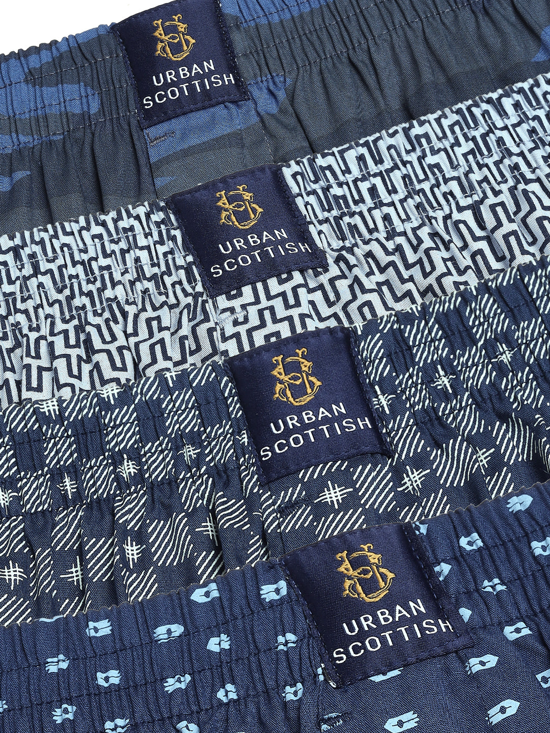 Men Pack Of 4 Printed Pure Cotton Boxers