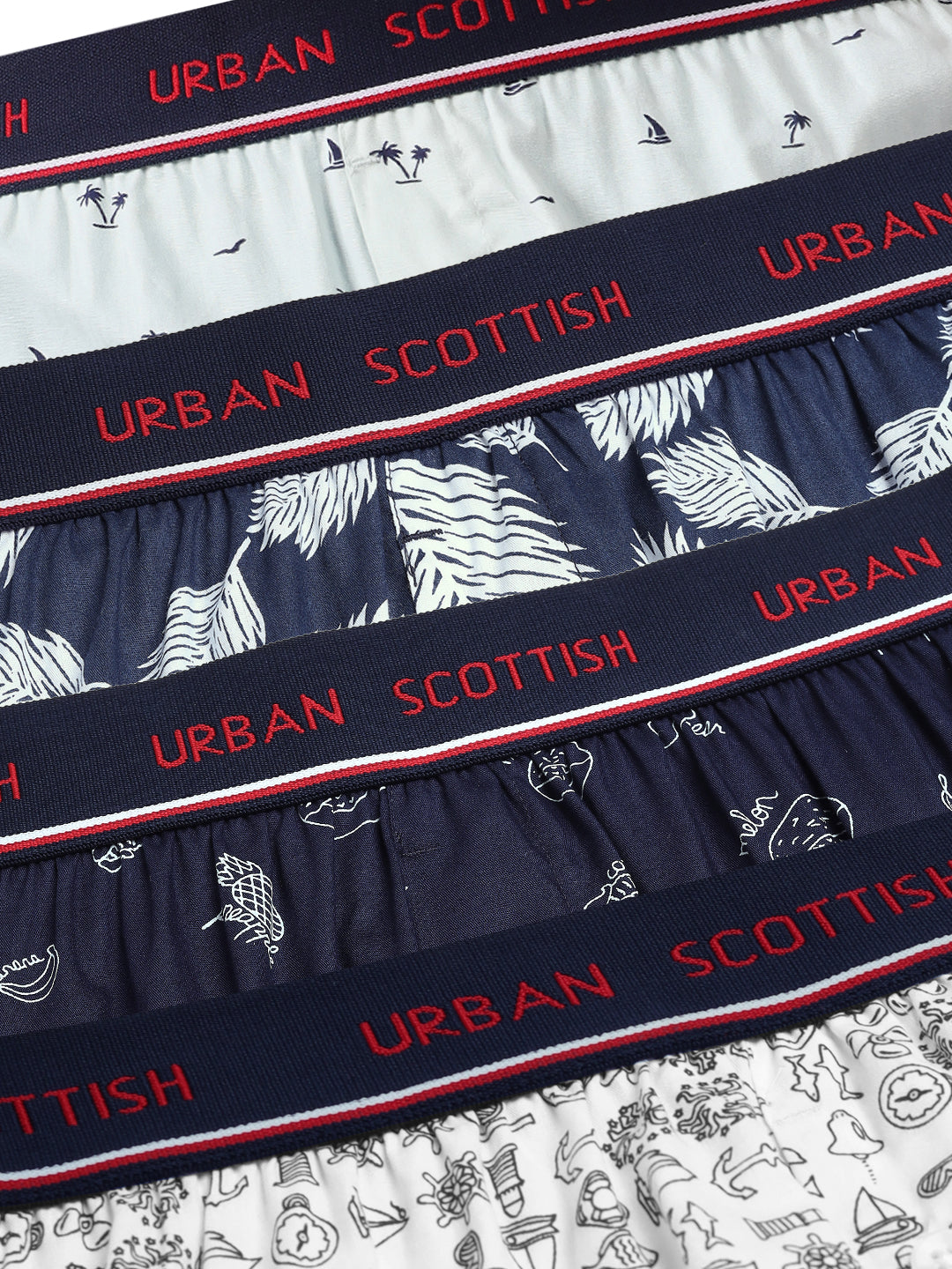 Men Pack Of 4 Printed Pure Cotton Boxers