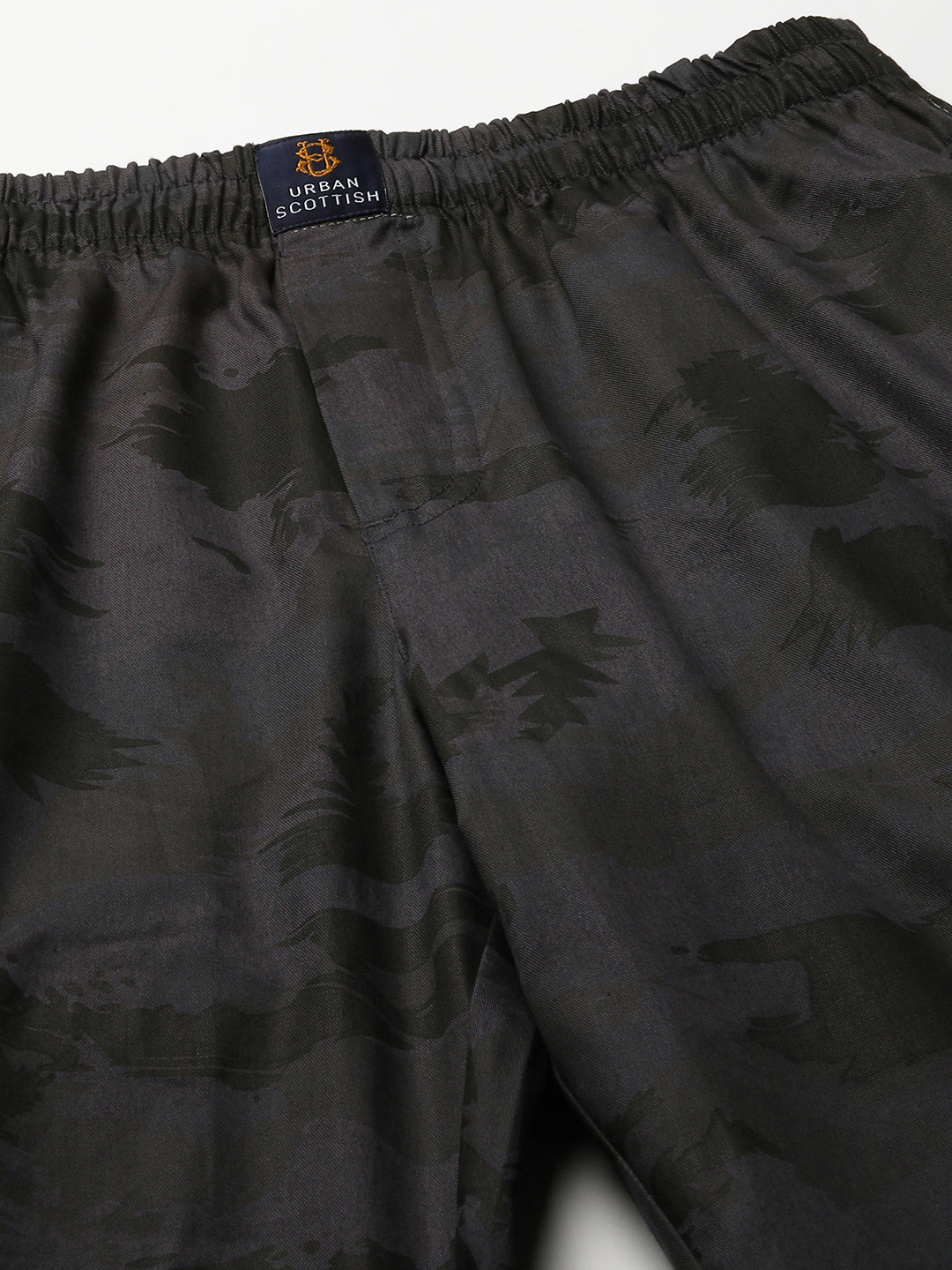 Men's Printed, Grey, Cotton, Regular Fit, Elasticated, Waistband, Pyjama  With Side Pockets