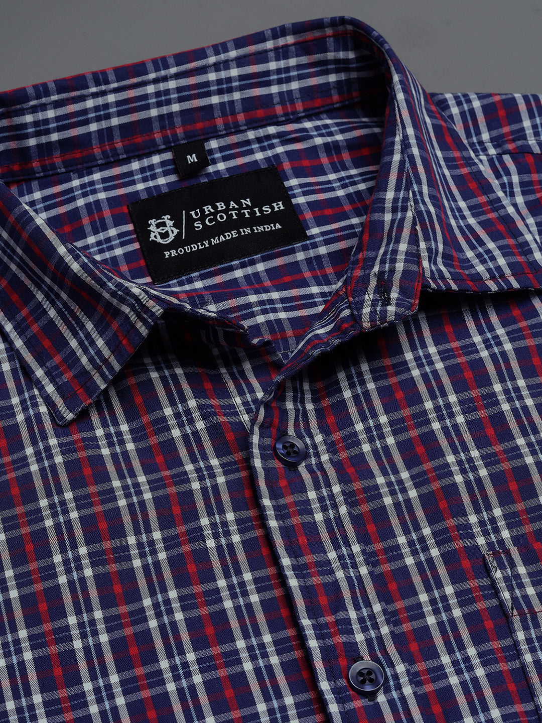 Men Cotton Checks Regular Fit Shirt