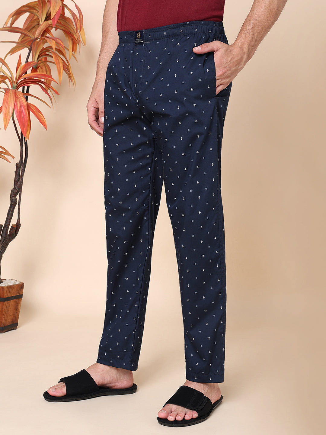 Men's Lounge Pants - 2-Pack, 100% Cotton, Side Pockets