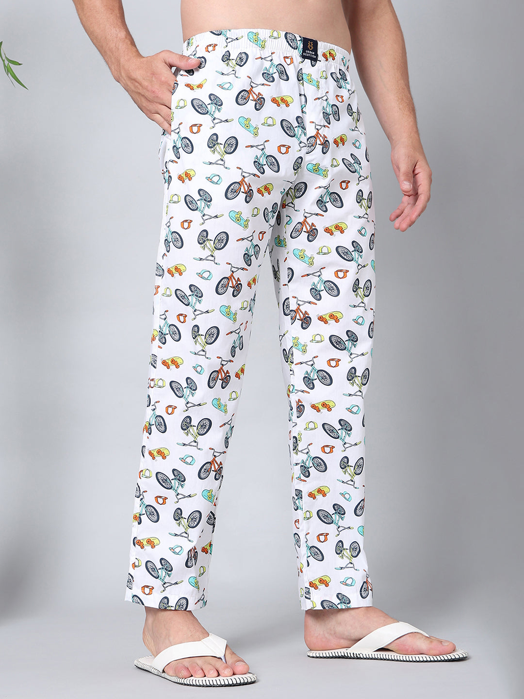 Men's Lounge Pants - 2-Pack, 100% Cotton, Side Pockets