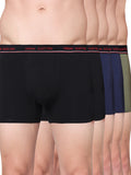 Men's Solid Cotton Stretch Trunks (Pack of 5)