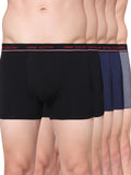 Men's Solid Cotton Stretch Trunks (Pack of 5)