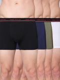 Men's Solid Cotton Stretch Trunks (Pack of 4)