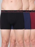 Men's Solid Cotton Stretch Trunks (Pack of 3)