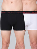 Men's Solid Cotton Stretch Trunks (Pack of 2)