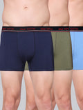 Men's Solid Cotton Stretch Trunks (Pack of 3)