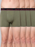Men's Solid Cotton Stretch Trunks (Pack of 4)