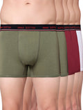 Men's Solid Cotton Stretch Trunks (Pack of 5)