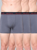 Men's Solid Cotton Stretch Trunks (Pack of 3)