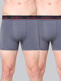 Men's Solid Cotton Stretch Trunks (Pack of 2)