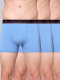 Men's Solid Cotton Stretch Trunks (Pack of 3)
