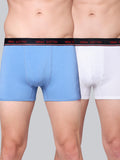 Men's Solid Cotton Stretch Trunks (Pack of 2)