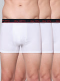 Men's Solid Cotton Stretch Trunks (Pack of 3)