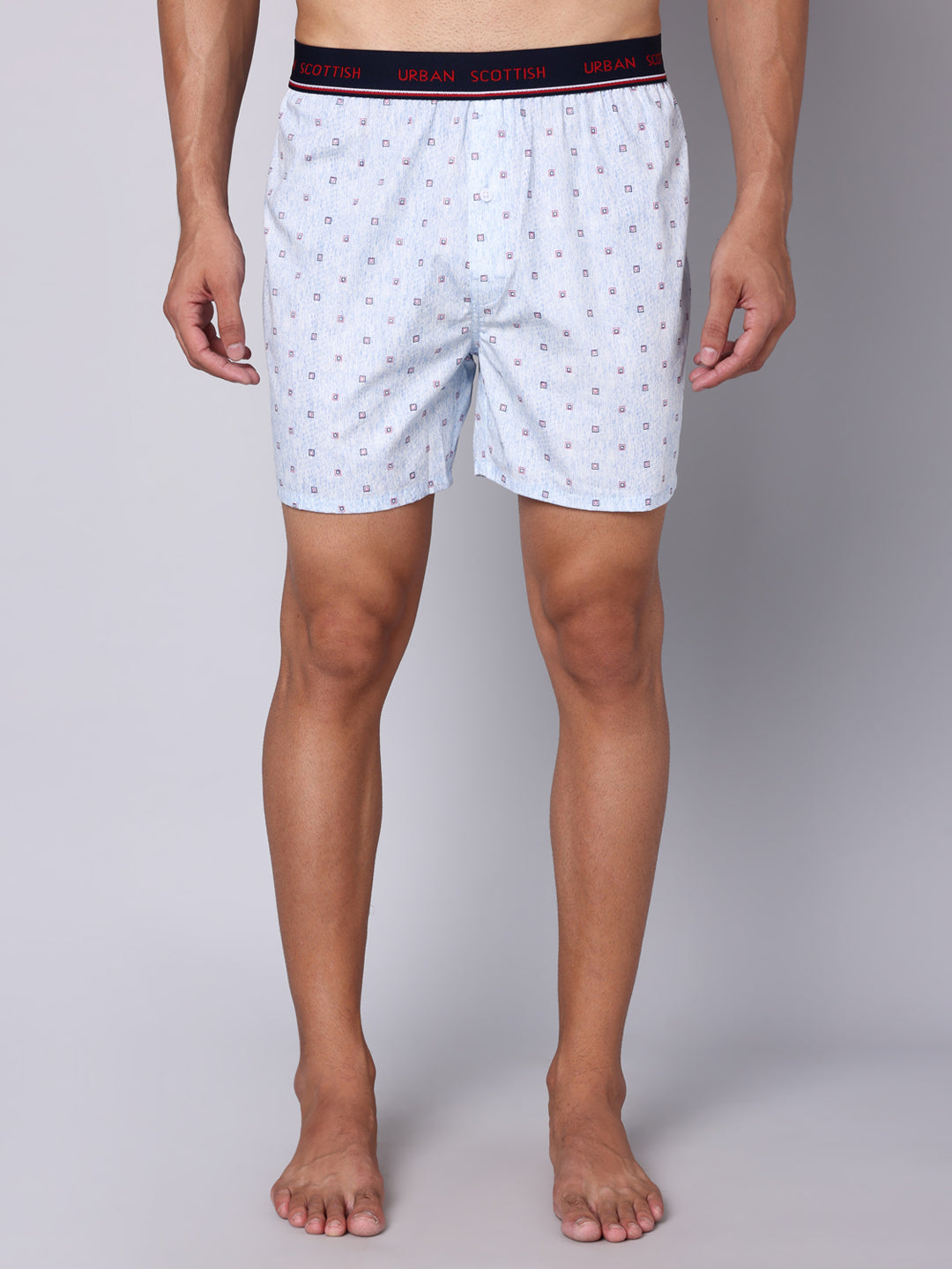 Men's Multicolor, 100% Cotton, printed, Regular Fit,  Inner Elastic, Mid-Rise, Boxers- Pack of 4
