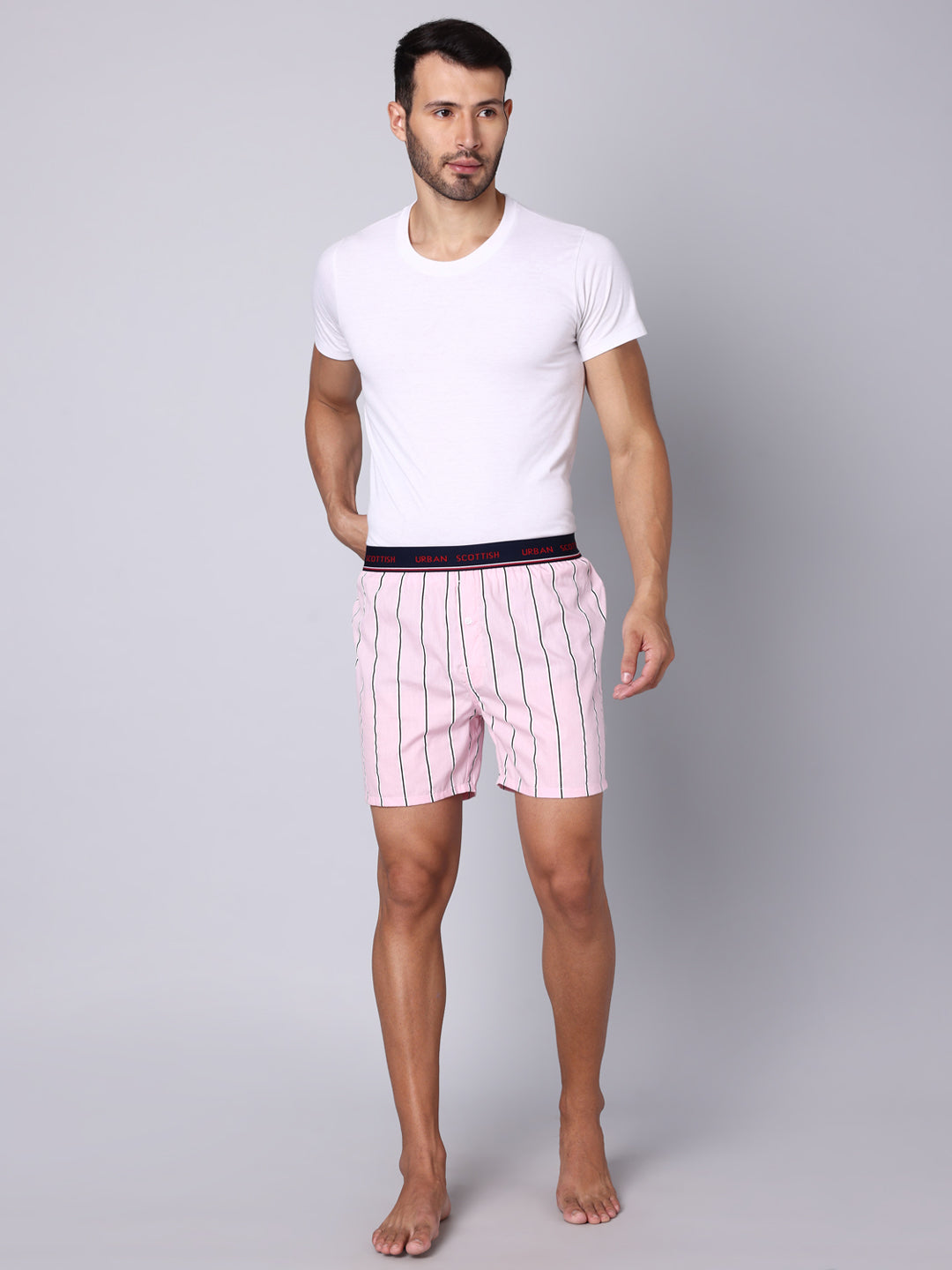 Men's Multicolor, 100% Cotton, printed, Regular Fit,  Inner Elastic, Mid-Rise, Boxers- Pack of 4