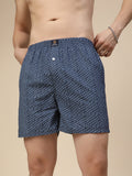 Men's Multicolor, 100% Cotton, printed, Regular Fit,  Inner Elastic, Mid-Rise, Boxers- Pack of 4