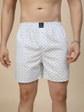 Men's Multicolor, 100% Cotton, printed, Regular Fit,  Inner Elastic, Mid-Rise, Boxers- Pack of 4