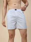 Men's Multicolor, 100% Cotton, printed, Regular Fit,  Inner Elastic, Mid-Rise, Boxers- Pack of 4