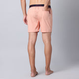 Men's Peach, 100% Cotton, Print, Regular Fit,  Outer Elastic, Mid-Rise, Boxers