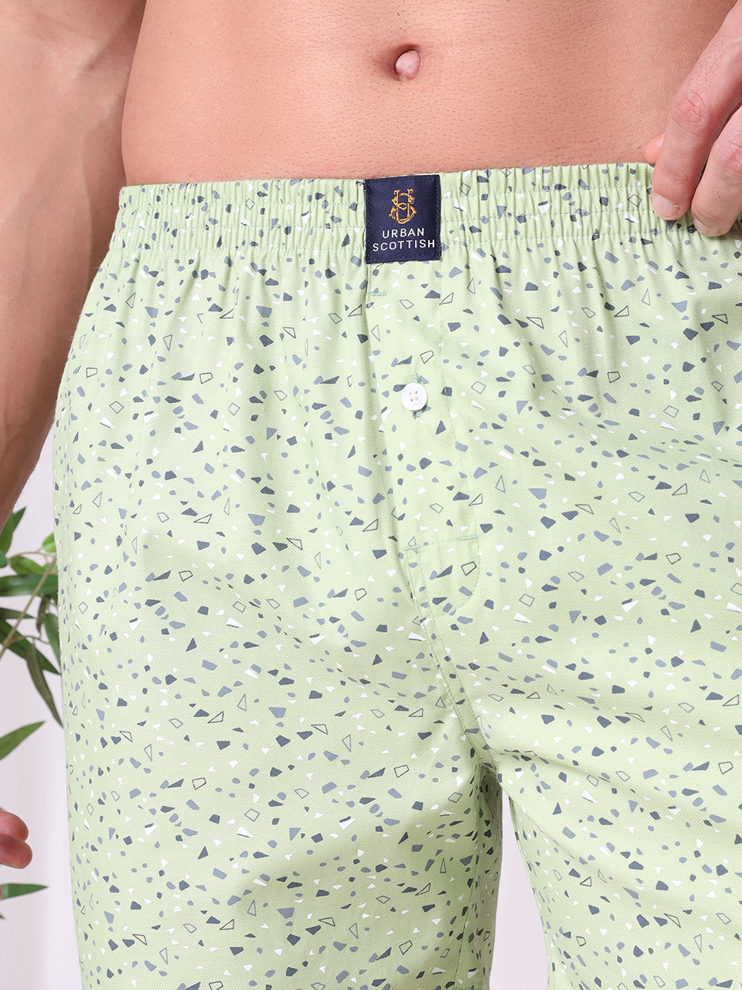 URBAN SCOTTISH Men's Cotton Printed Boxer