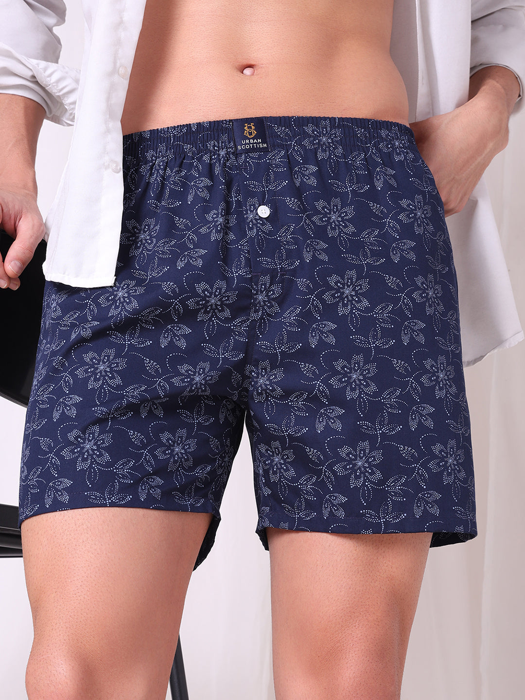 URBAN SCOTTISH Men's Cotton Printed Boxer