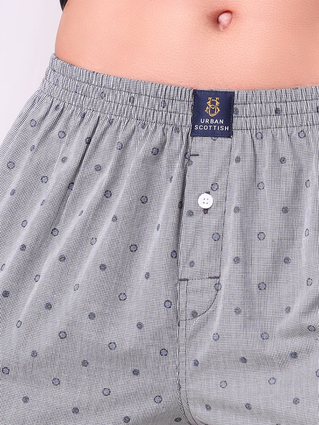 URBAN SCOTTISH Men's Cotton Printed Boxer