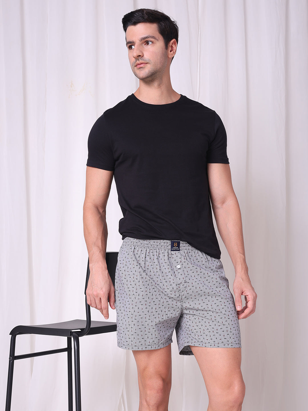 URBAN SCOTTISH Men's Cotton Printed Boxer