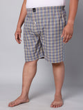 Men's Multicolor, 100% Cotton, Checks, Regular Fit, Inner Elastic, Mid-Rise, Boxers